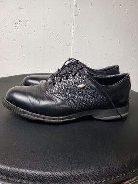 Black Men’s Lace-Up Golf Shoes -Etonic Size 10.5
